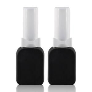 12ml Square Black Glass Nail Polish Bottle with Cap and Brush