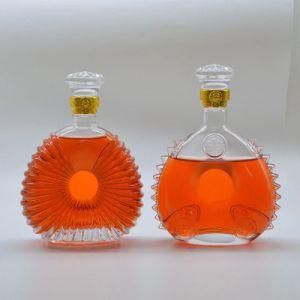 500ml 750ml Top Quality Square Flat Vodka Whisky Glass Bottle Drinking Liquor Bottle