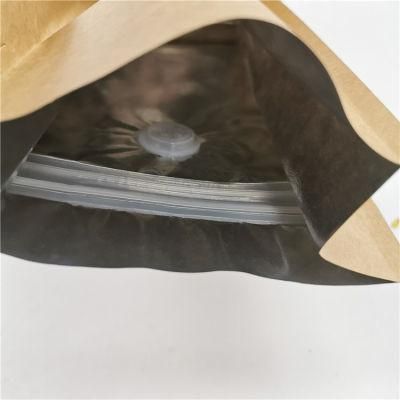 Flat Bottom Kraft Paper Coffee Bag with Tin Tie