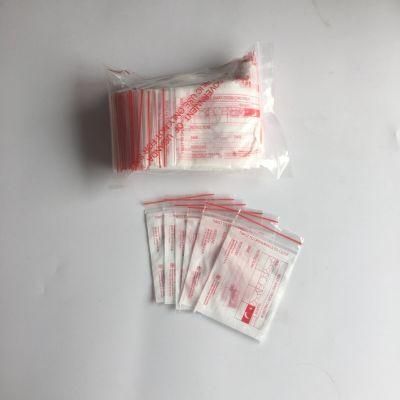 Manufacturer Medical Pharma LDPE Clear Plastic Medicine Zipper Bag for Pill