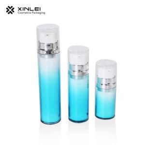 50ml Gradual Blue Spiral Plastic Cosmetic Airless Pump Bottles