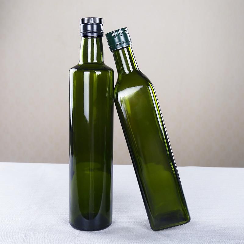 100ml 250ml 500ml 750ml 1000ml Amber and Green Olive Oil Vinegar Cruet Glass Bottle for Olive Oil