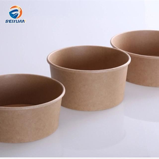 Disposable Custom Made Kraft Paper Salad Bowl