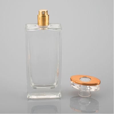High Quality Empty Clear 100ml Glass Perfume Bottle for Man