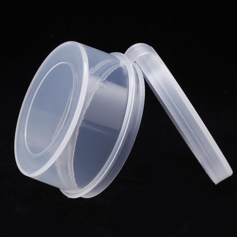 Round Shape Plastic Box with Attached Lid