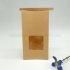 Stock Kraft Paper Bag with Clear Window and Tin Tie