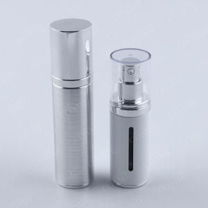 Luxury Sliver Alumite Acrylic Airless Bottle for Cosmetic Packaging