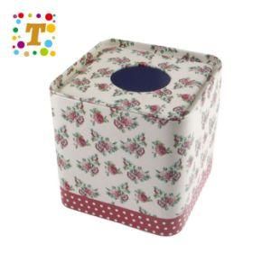 a Tinplate Box with a Floral Design Tins Cans