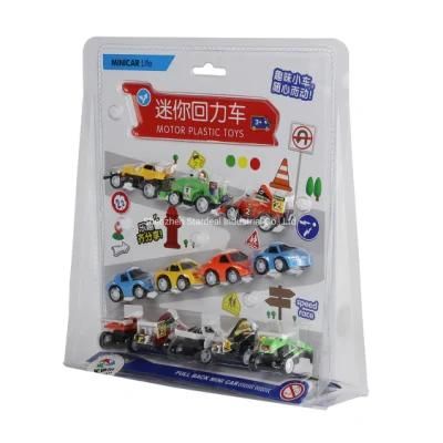 Custom Transparent Plastic Packaging Tri-Fold Clamshell for Toy