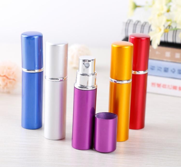 5ml Empty Luxury Refillable Amuminum Glass Cosmetic Container Packaging Mini Fine Mist Spray Perfume Bottle