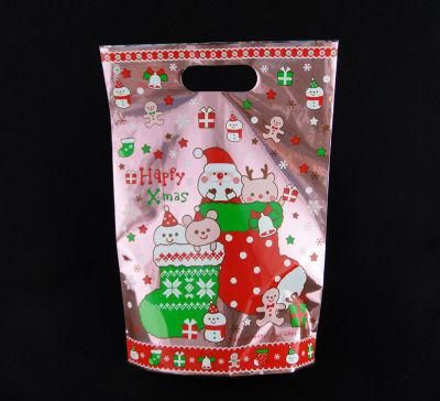 Large Size Laminated Stand Handle Bag for Christmas