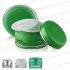 Green Plastic Jar Round Acrylic Container with Cap for Face Cream Cosmetic Packing 15g 30g 50g 100g