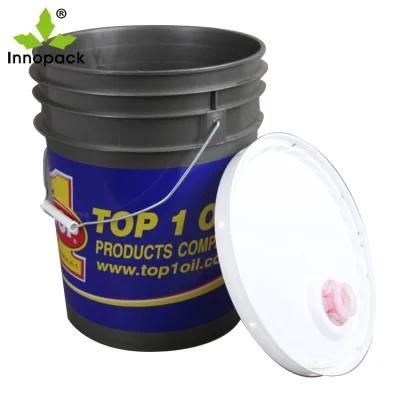 Custom Size Logo 5gallon Plastic Pails 20L Paint Bucket with Lids