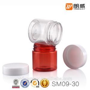 30g Wide Mouth Plastic Pet Clear Empty Cream Jar for Skin Care