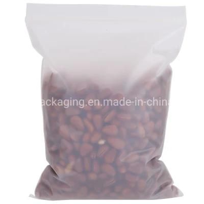 Eco Friendly Self Sealing Pouch Compostable Printed Custom Milky Color PLA Poly Bags with Zipper Three Side Sealed Bag