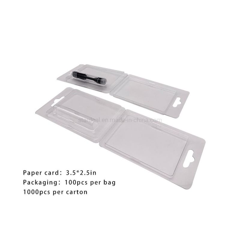 Transparent Blister Plastic Clamshell Pack 1ml Vape Cartridge Packaging