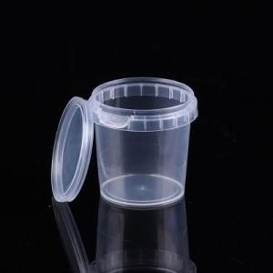450ml Plastic Pail Commercial Products Plastic Round Food Storage Container for Kitchen / Food Prep / Storing