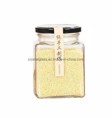 50ml-700ml Glass Honey Jar Square Shape with Sealed Caps