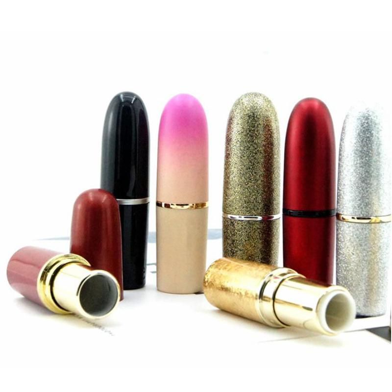 Luxury Bullet Shape Metal Gold in Stock Lip Blam Tube Lipstick Containers Tubes