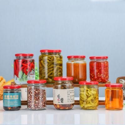 8oz 240ml Canning Jars 212ml Glass Jam Jars Round Twist off Lid Glass Jam Honey Spices Butter Glass Jars