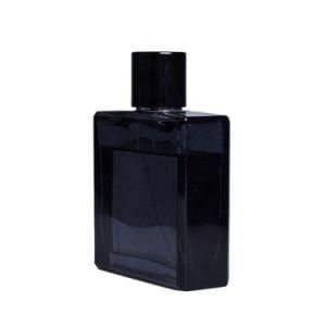 50ml High Quality Black Square Drak Blue Glass Spray Mini Empty Perfume Bottle for Man