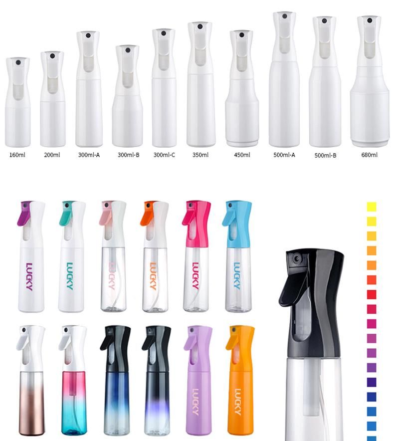 200ml 300ml Fine Mist Cute Water Sprayer Plastic Alchohol Hairdresser Wholesale Spray Bottle 2021 Color