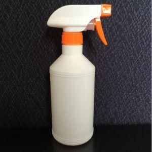 16oz 500ml HDPE Plastic White Round Shape Trigger Spray Cleaning Bottle