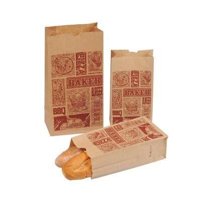 Square Bottom Food Packaging Brown Kraft Craft Paper Bag