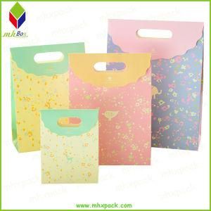 Cmyk Printing 350GSM White Card Paper Handle Gift Box
