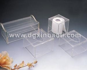 Hotel Acrylic Napkin Tissue Boxes Paper Holder with Logo