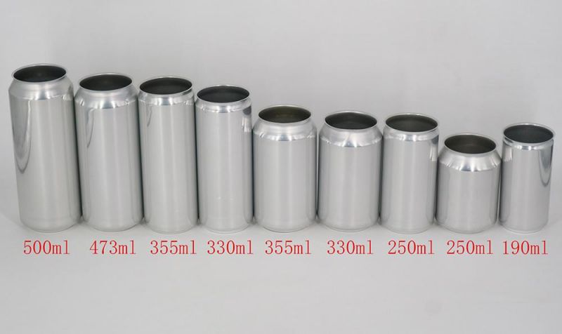 Wholesale Food Grade Empty Customized Aluminium Beverage and Beer Can Sleek 200ml 330ml 330ml and 500ml