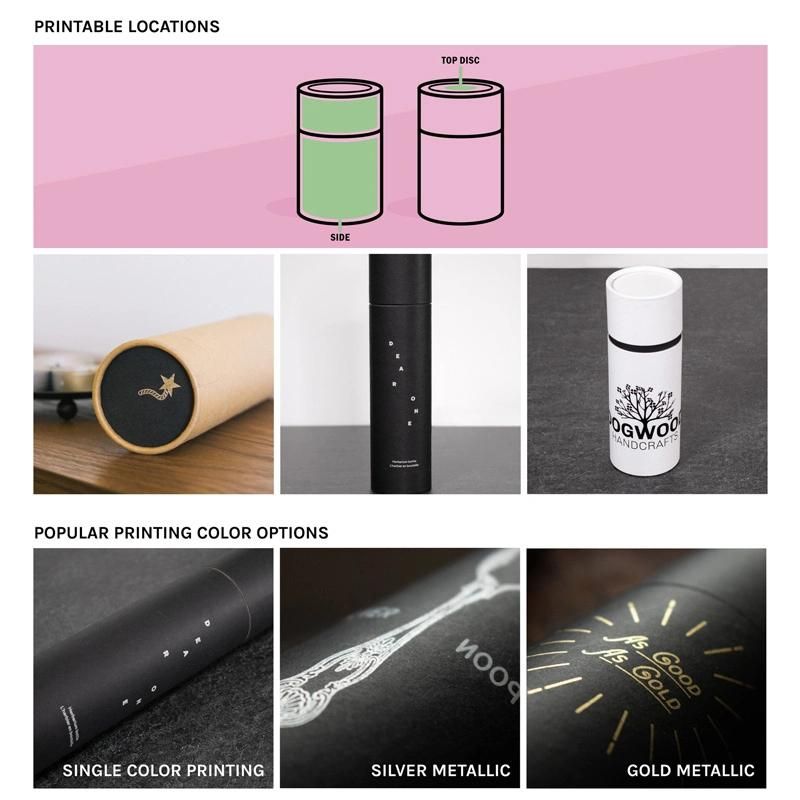 Custom Printing Recycled Paper Tube Packaging Kraft Paper Tube for Essential Serum Hair Oil Face Cream