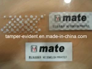 Security Custom Tamper Evident Proof Peeled Seal Sticker