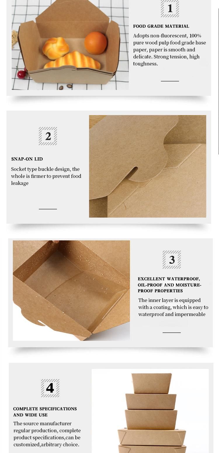 Custom Food Grade Take Away Food Packaging Lunch Box