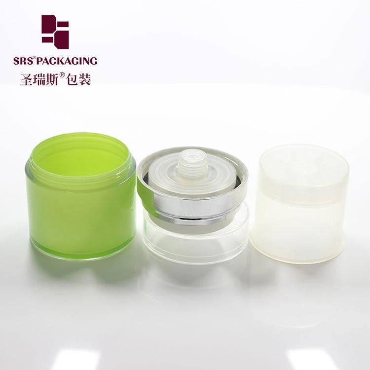 Makeup Foundation Plastic frost Skincare reusable Jar 15g 30g 50g Cosmetic Packaging Face Mask Acrylic Cream Airless jar Dispenser Pump crystal container