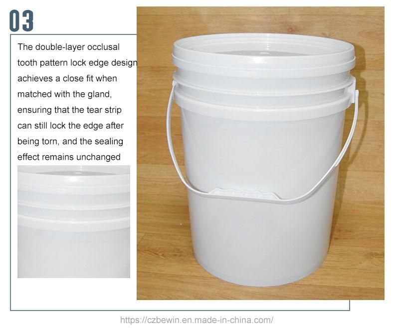 Wholesale White Round Plastic Bucket for Packing and Storage