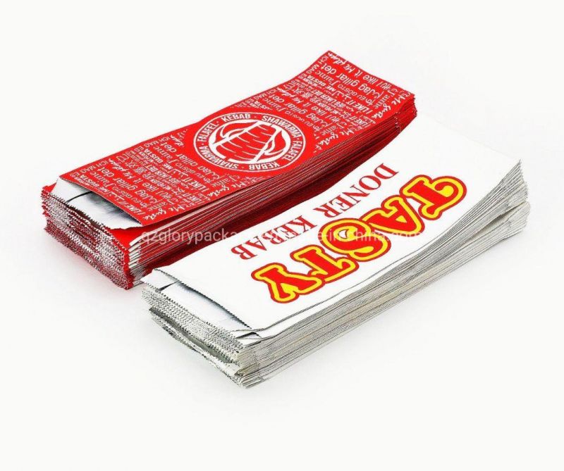 Aluminium Foil Lined Food Packaging Kebab Paper Bags
