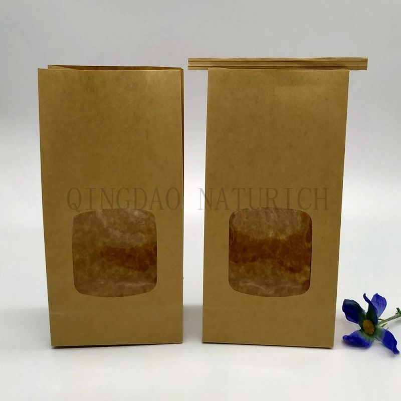 Compostable Laminated Pouch/Printed PLA Pouch/Printed PLA Bag/Printed Compostable Bag/Flat Bottom Paper Bag