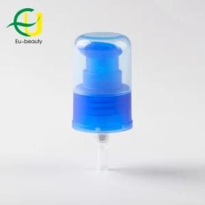 24/410 Plastic Blue Cream Pump with Cap for Personal Care