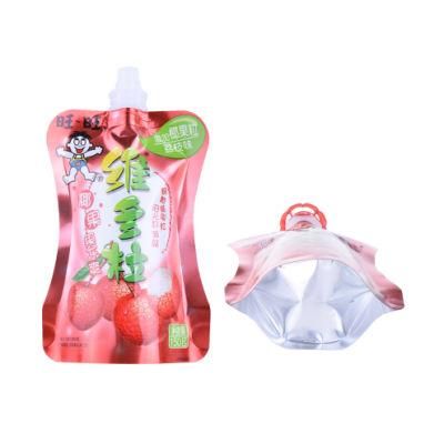 Custom Size Plastic Recyclable Stand up Washing Powder Packaging Bag Juice Wine Baby Food Drink Pouch with Spout
