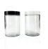 Low Profile 1oz 2oz 3oz 4oz Empty Clear Hemp Storage Container Flowerglass Jar with Black Lid