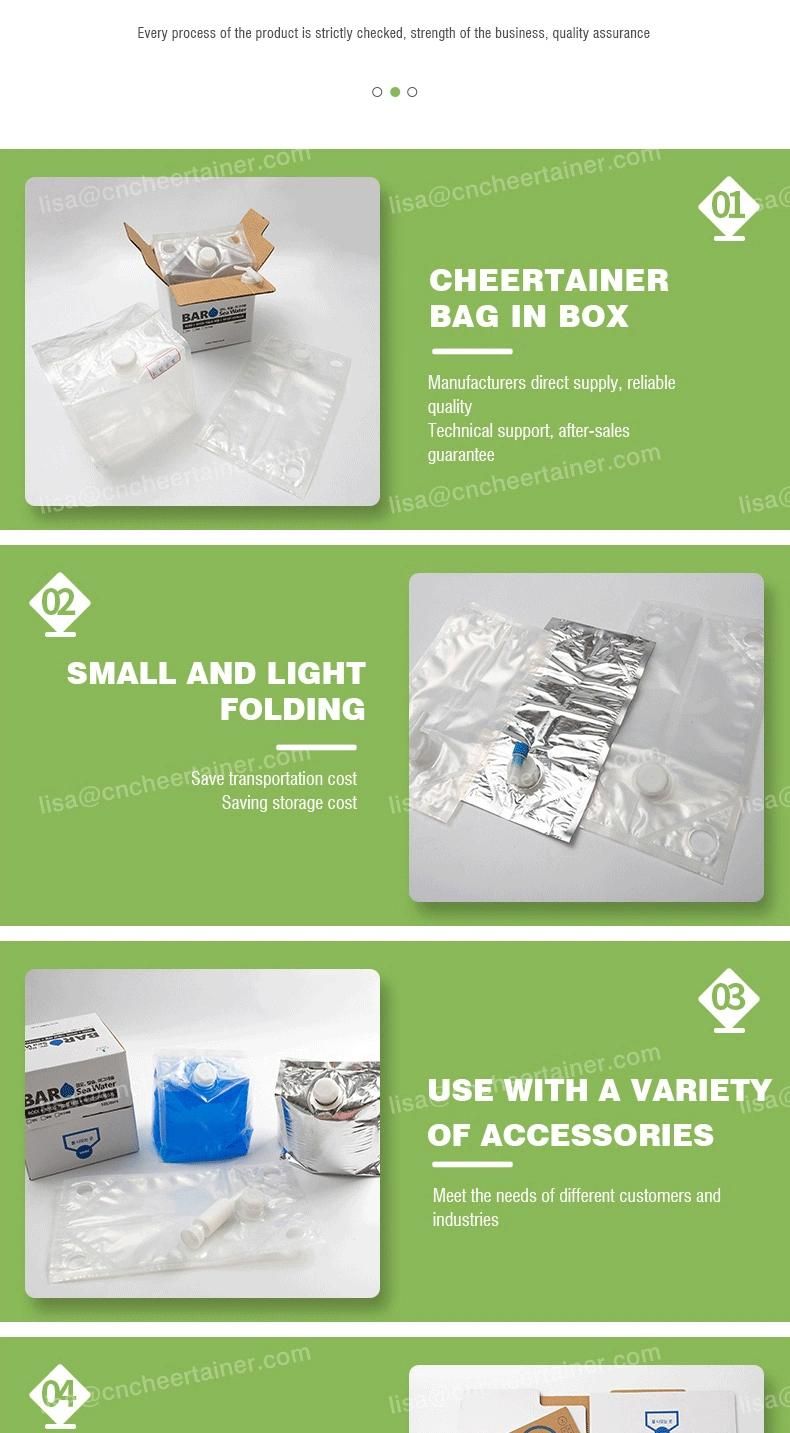 2L-50L Lightweight Large Packaging Thicken Bag in Box Cheertainer for Ink