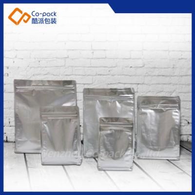 Glossy Silver Stand -up Click Zip Lock Bag for Package