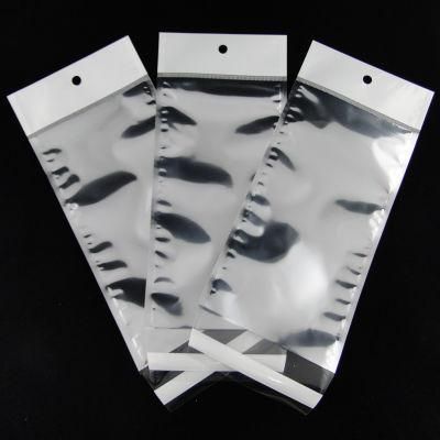 Clear PE Bag with Hanger for Garments Logo Printed