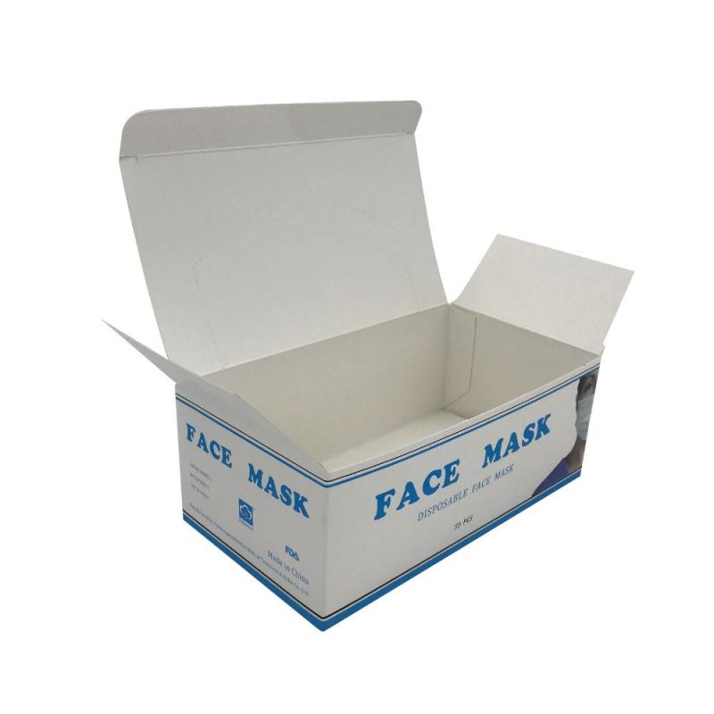 Wholesale Gift Paper Box Disposable Protective Surgical Face Masks Packaging Box for Custom