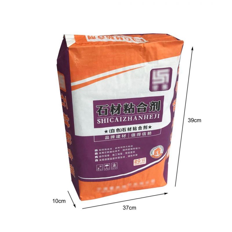 20kg Kraft Paper Cement and Tile Adesive Bag with Valve