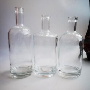 China Glass Bottle Wholesale Custom Bottle Round/Square/Unique Liquor Bottle for Packing