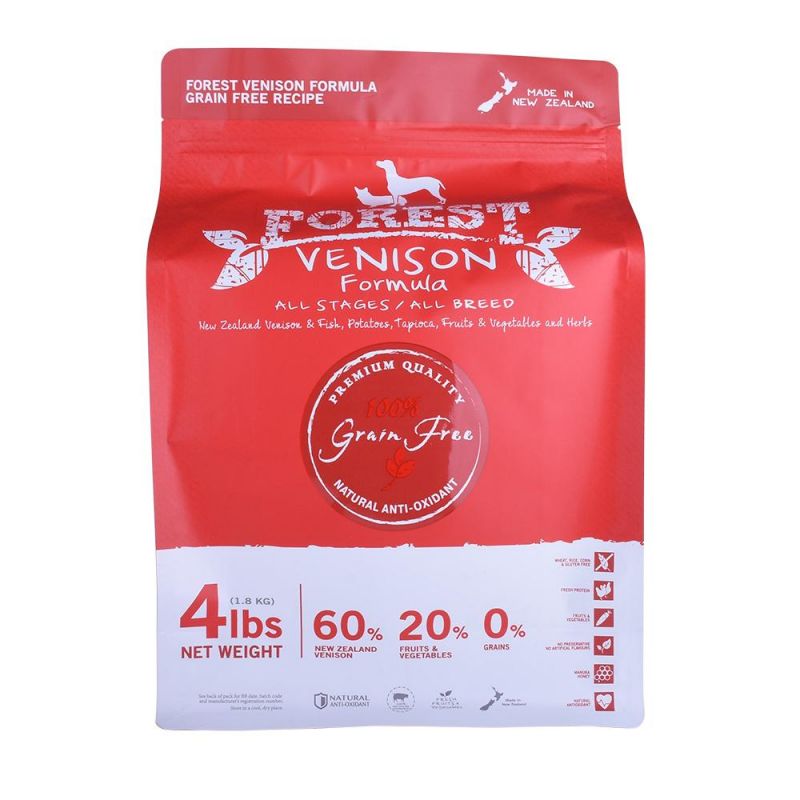 Animal Feed Packaging Bag Flat Bottom Side Gusset Plastic Bag
