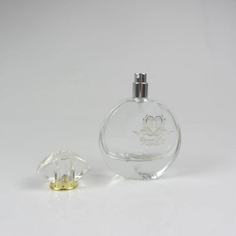Thick Glass Bottle Luxury Perfume Oil Bottles with Cover Lid