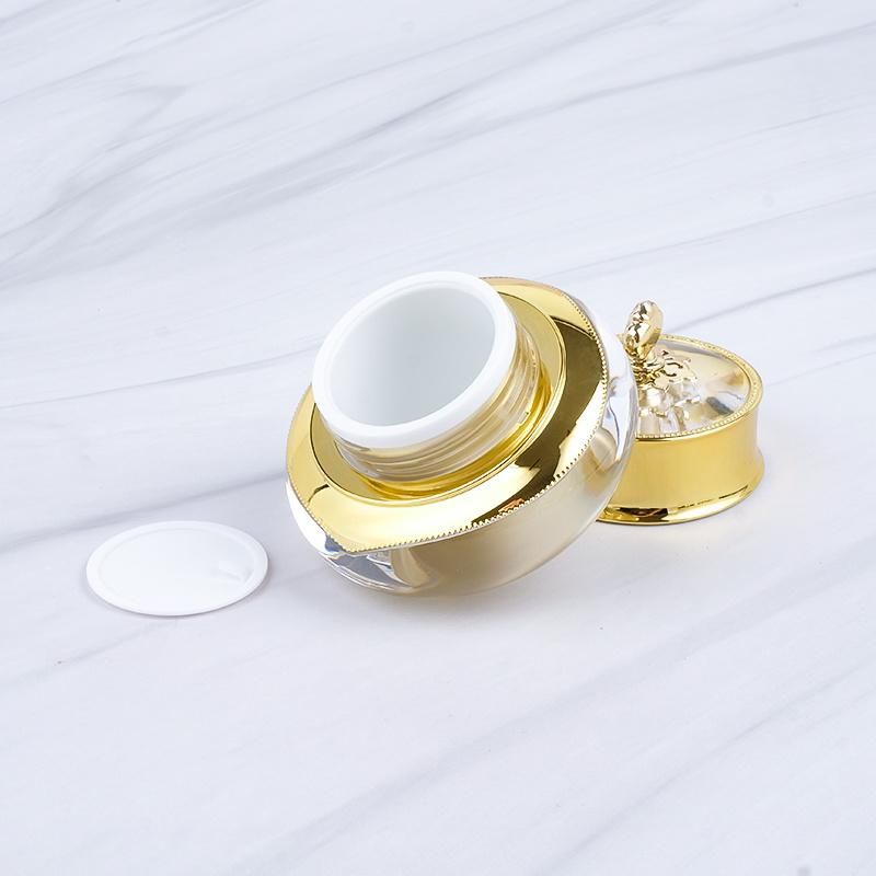 in Stock 10g 20g 30g 50g 50ml High Grade Low Price Luxury Empty Acrylic Gold Lid Cosmetic Cream Jars